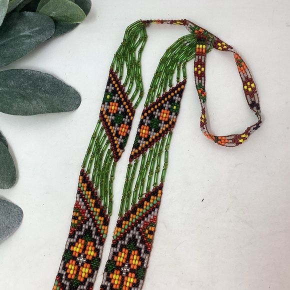 Long Seed Bead Boho Necklace - Picture 4 of 4